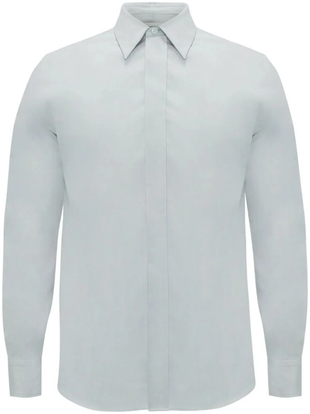  Alexander Mcqueen Camicia Con Abbottonatura Nascosta - Blu 