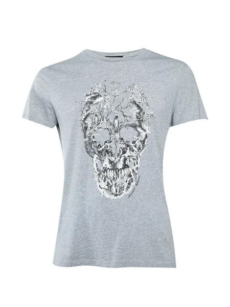  Alexander Mcqueen Pre-owned Skull-print T-shirt - Grigio 