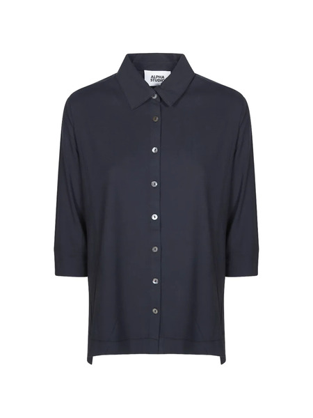  Alpha Studio Camicia Con Bottoni - Blu 