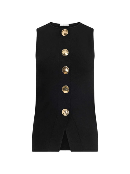  Altuzarra Happer Button-up Sleeveless Top - Nero 