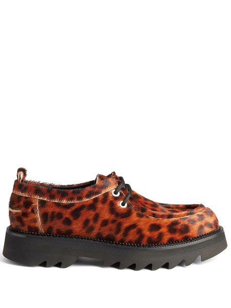  Ami Paris Stringate Leopardate - Marrone 