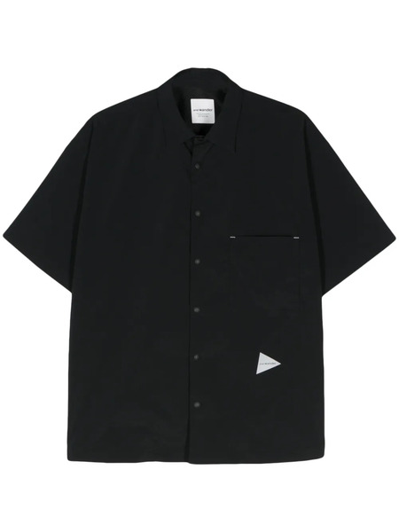  And Wander Camicia Con Applicazione - Nero 