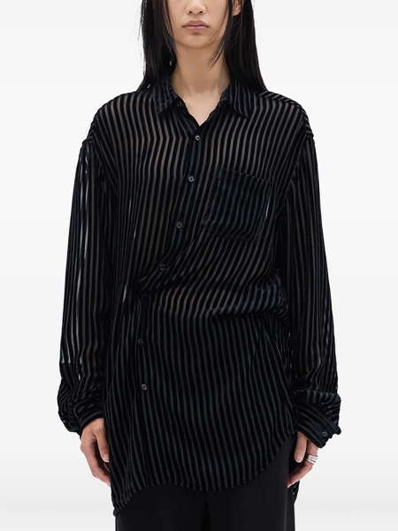  Ann Demeulemeester Camicia A Righe - Nero 