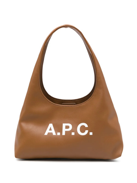  A.p.c. Borsa Tote Ninon Con Logo - Marrone 
