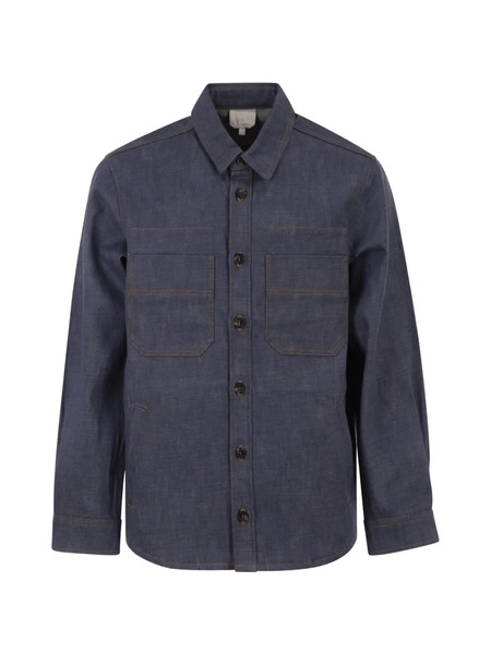  A.p.c. Giacca Denim Con Cuciture A Contrasto - Blu 