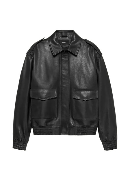  Arma Bomber Astra In Pelle - Nero 