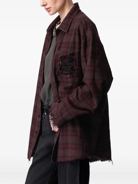  Article Ten Camicia Con Effetto Vissuto - Rosso 