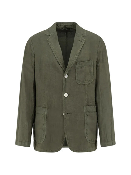  Aspesi Blazer Sfoderato In Lino - Verde 