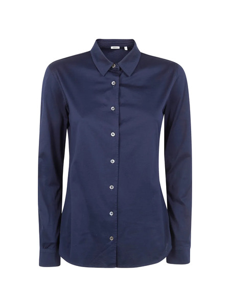  Aspesi Camicia A Maniche Lunghe - Blu 