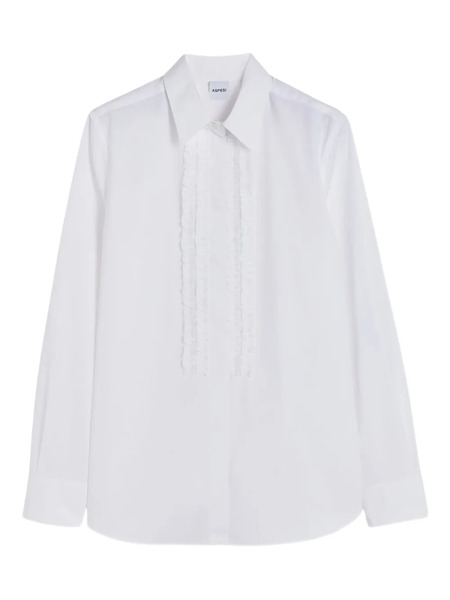  Aspesi Camicia Con Ruches - Bianco 