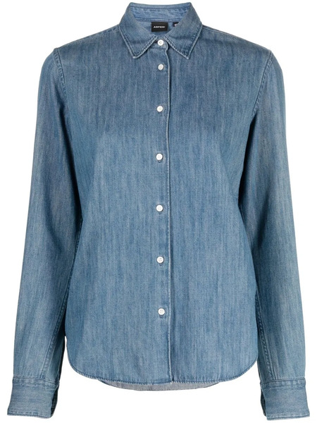  Aspesi Camicia Denim Aderente - Blu 