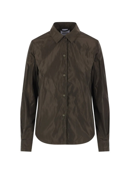  Aspesi Giacca-camicia Con Bottoni - Verde 