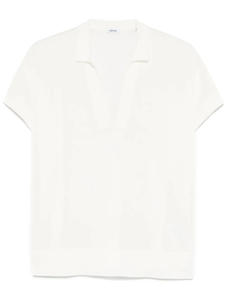  Aspesi T-shirt In Maglia Fine - Bianco 