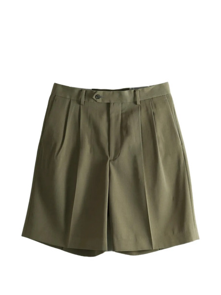  Auralee Shorts Con Pieghe - Verde 