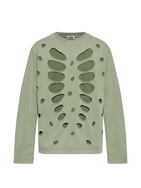  Avavav T-shirt A Strati Con Effetto Vissuto - Verde 
