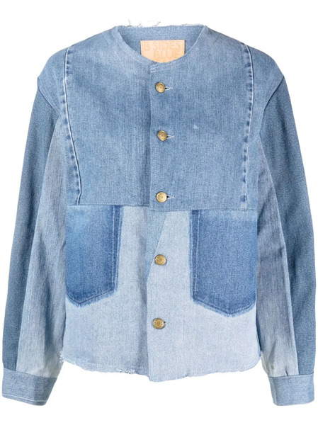  B Sides Giacca Denim Lou Patchwork - Blu 