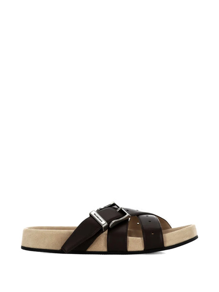  Balenciaga Sandali Con Fibbia - Marrone 