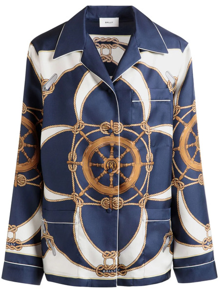  Bally Camicia Con Stampa - Blu 