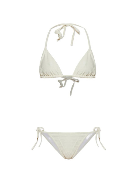  Balmain Bikini Con Monogramma - Bianco 