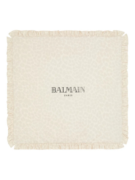  Balmain Kids Coperta Con Ricamo - Toni Neutri 