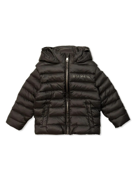  Balmain Kids Piumino Con Stampa - Nero 