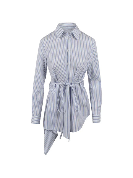  Balossa Camicia Asimmetrica A Righe - Blu 