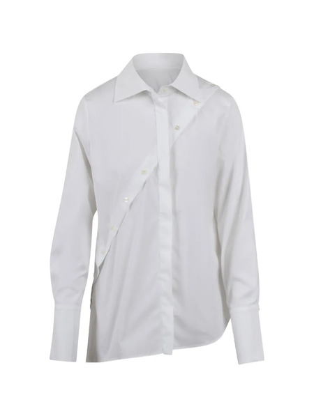  Balossa Camicia Con Orlo Asimmetrico - Bianco 