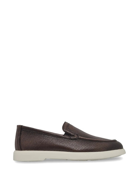  Barrett Mocassini Traforati In Pelle - Marrone 