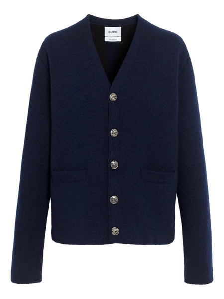  Barrie Cardigan Con Bottoni E Scollo A V - Blu 
