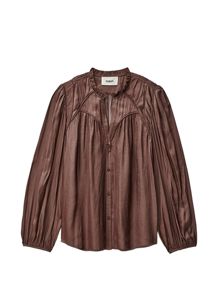  Ba&sh Camicia Con Ruches - Marrone 