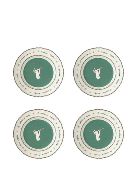  Bitossi Home Piatti Con Motivo Mani (4 Pezzi) - Bianco 