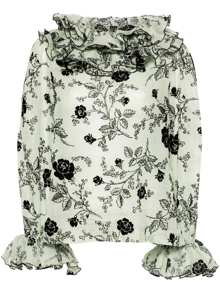 Bode Blusa Sweetunia A Fiori - Verde 