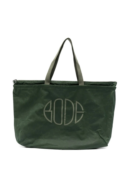  Bode Borsa Tote Con Zip - Verde 