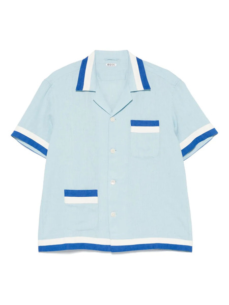  Bode Camicia Seedling Stripe - Blu 