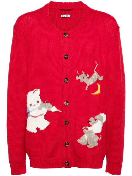  Bode Cardigan Novelty Prose - Rosso 