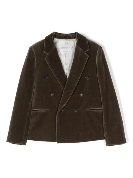  Bonpoint Blazer Doppiopetto Con Revers A Lancia - Verde 