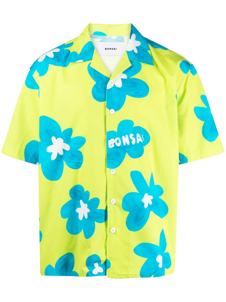  Bonsai Camicia A Fiori - Verde 