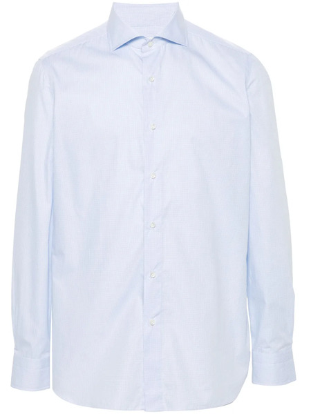  Borrelli Camicia A Quadri - Blu 