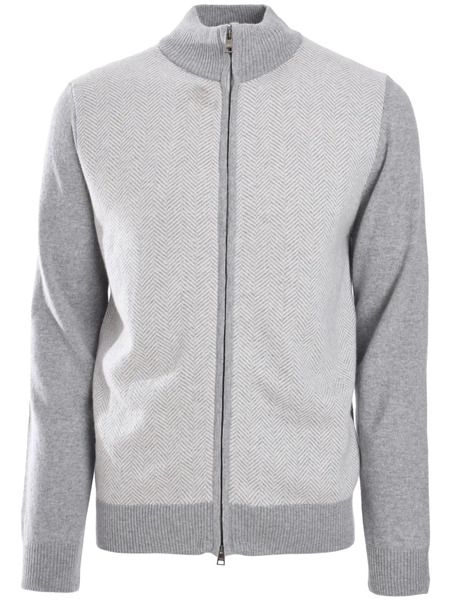  Borrelli Giacca Con Zip - Grigio 