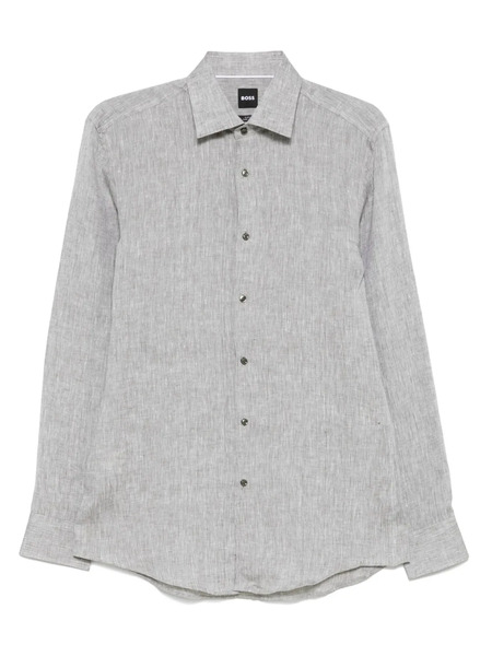  Boss Camicia In Lino - Verde 