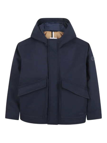  Boss Kidswear Giacca Utility Con Cappuccio - Blu 