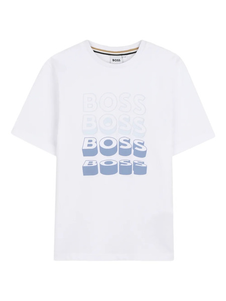  Boss Kidswear T-shirt Con Logo - Bianco 