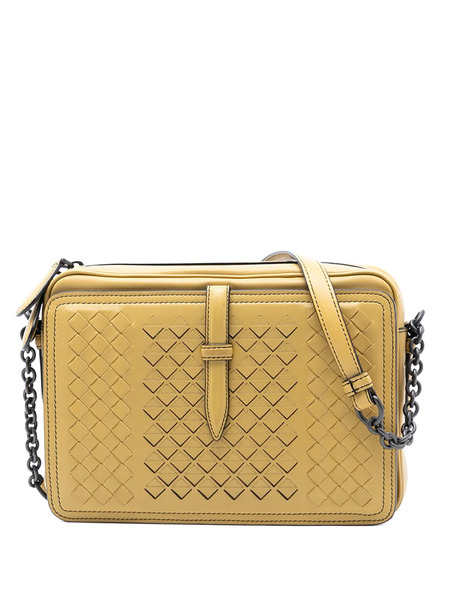  Bottega Veneta Pre-owned Borsa A Spalla Intrecciato Belt Flap Camera Con Battente 2012-2025 - Giallo 