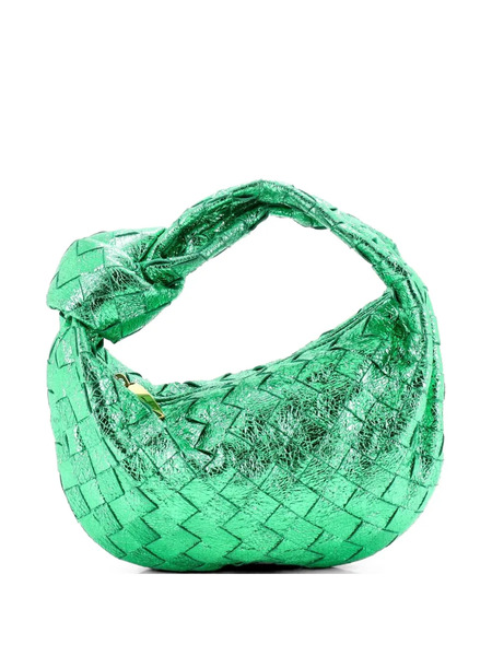  Bottega Veneta Pre-owned Borsa Passepartout Bv Jodie Mini In Nappa Metallizzata Con Design Intrecciato - Verde 