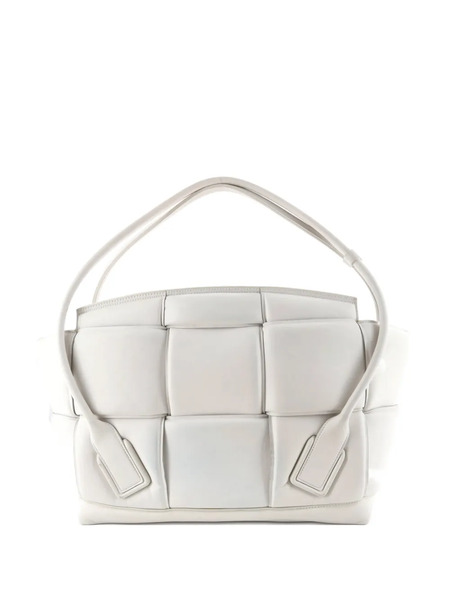  Bottega Veneta Pre-owned Borsa Tote Arco Grande In Pelle Con Design Maxi Intrecciato Imbottito - Toni Neutri 