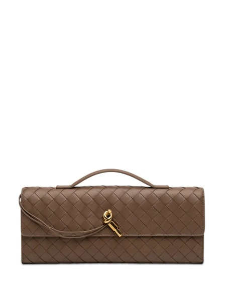  Bottega Veneta Pre-owned Clutch Andiamo In Pelle Di Agnello Con Motivo Intrecciato 2012-2026 - Marrone 