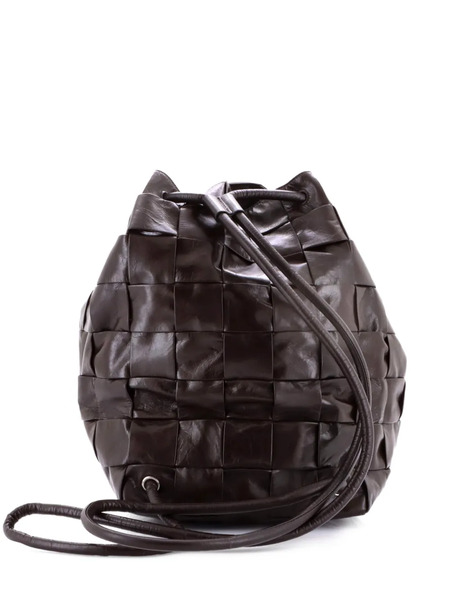  Bottega Veneta Pre-owned Zaino Cassette Sailor Piccolo In Pelle Con Design Intrecciato Maxi - Marrone 