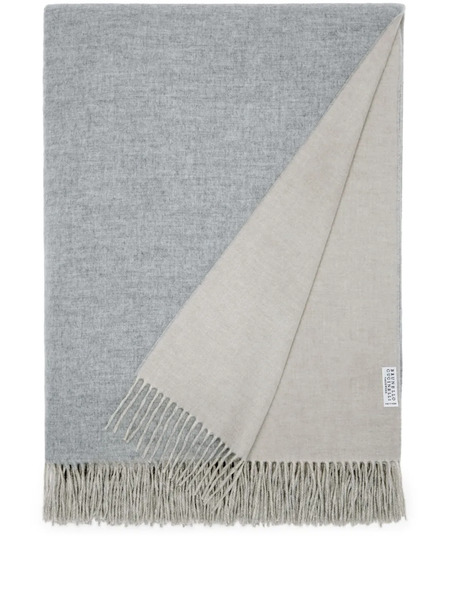  Brunello Cucinelli Coperta Con Frange - Grigio 