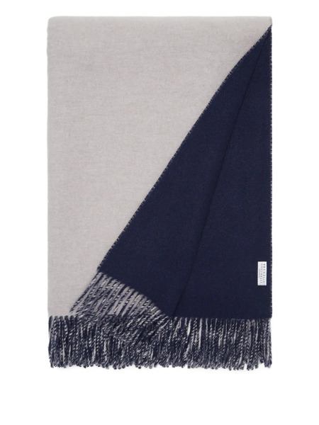  Brunello Cucinelli Coperta Con Frange - Toni Neutri 
