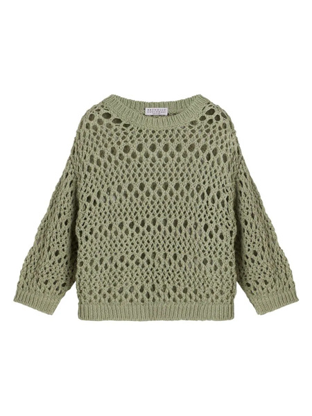  Brunello Cucinelli Kids Maglione Ampio - Verde 